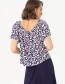 Top Tibu Puffed With Bardot Neckline Blue