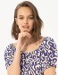 Top Tibu Puffed With Bardot Neckline Blue