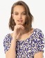 Top Tibu Puffed With Bardot Neckline Blue