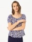 Top Tibu Puffed With Bardot Neckline Blue