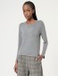 Trui Fine Round Neckline Grijs