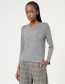Trui Fine Round Neckline Grijs