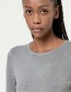 Trui Fine Round Neckline Grijs