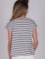 T-shirt Caen Stripe Navy Off White
