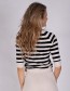 Top Driekwart Mouw Moscow Stripe Sand Zwart