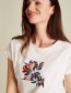 T-shirt Flower Frame Wit