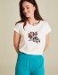 T-shirt Flower Frame Wit