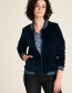 Jas Baseball Nicki Rits Velour Deep Water