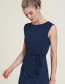 Jurk Waisted LeafDeep Navy