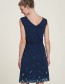 Jurk Waisted LeafDeep Navy
