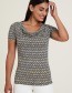 T-shirt Watervalhals Bamboo Green