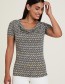 T-shirt Watervalhals Bamboo Green