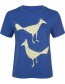 T-shirt Bird Couple Worker Blue