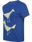 T-shirt Bird Couple Worker Blue detail