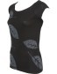 T&#8209;shirt Carved Leaves Black detail