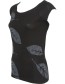 T&#8209;shirt Carved Leaves Black detail