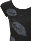 T&#8209;shirt Carved Leaves Black detail