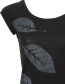 T&#8209;shirt Carved Leaves Black detail