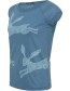 T&#8209;shirt Hares Washed Blue detail