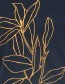 T-shirt Kelly Flower French Navy detail
