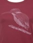 T-shirt Kingfisher Inverted Burgundy detail