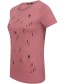 T&#8209;shirt Strolling Pedestrians Hibiscus Rose detail