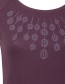 T&#8209;shirt Sowing Lace Aubergine detail