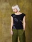 T-shirt Carved Leaves Black