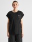 T-shirt Visby Peace Bloom Zwart