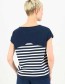 Top New Wave Pinup Inky Blue Stripe