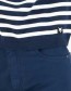 Top New Wave Pinup Inky Blue Stripe