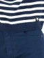 Top New Wave Pinup Inky Blue Stripe