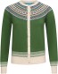Cardigan Fairisle Green