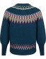 Trui Oslo Cable Fairisle Blue detail