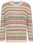 Trui Rosa Rainbow Lines Creme