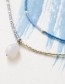 Ketting Rainbow Blue Lace Agate Silver