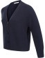 Cardigan Tosca Recycled Cashmere Tosca Blue Mora detail