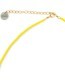 Ketting Morse Code Wild at Heart Geel detail