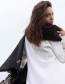Shawl Alpaca XS Brushed  Solid Black
