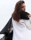 Shawl Alpaca XS Brushed  Solid Black