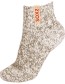 Sokken Bio Wol Enkel Beige Strawberry Summer detail