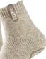 Sokken Bio Wol Antislip Extra Warm Laag Beige Sand detail