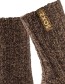 Sokken Bio Wol Kuithoogte Bruin Golden Panther detail