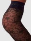 Panty Maja Flower 30 Denier Black detail