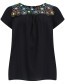 T&#8209;shirt Brook Tunic Rainbow Flowers Black