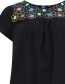 T&#8209;shirt Brook Tunic Rainbow Flowers Black detail