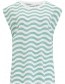 T&#8209;shirt Chrissy Relaxed Off White Sea Green