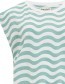 T&#8209;shirt Chrissy Relaxed Off White Sea Green detail