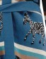 Vest Saira Blue Desert Zebra detail