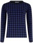 Longsleeve Josie Retro Floral Black Blue